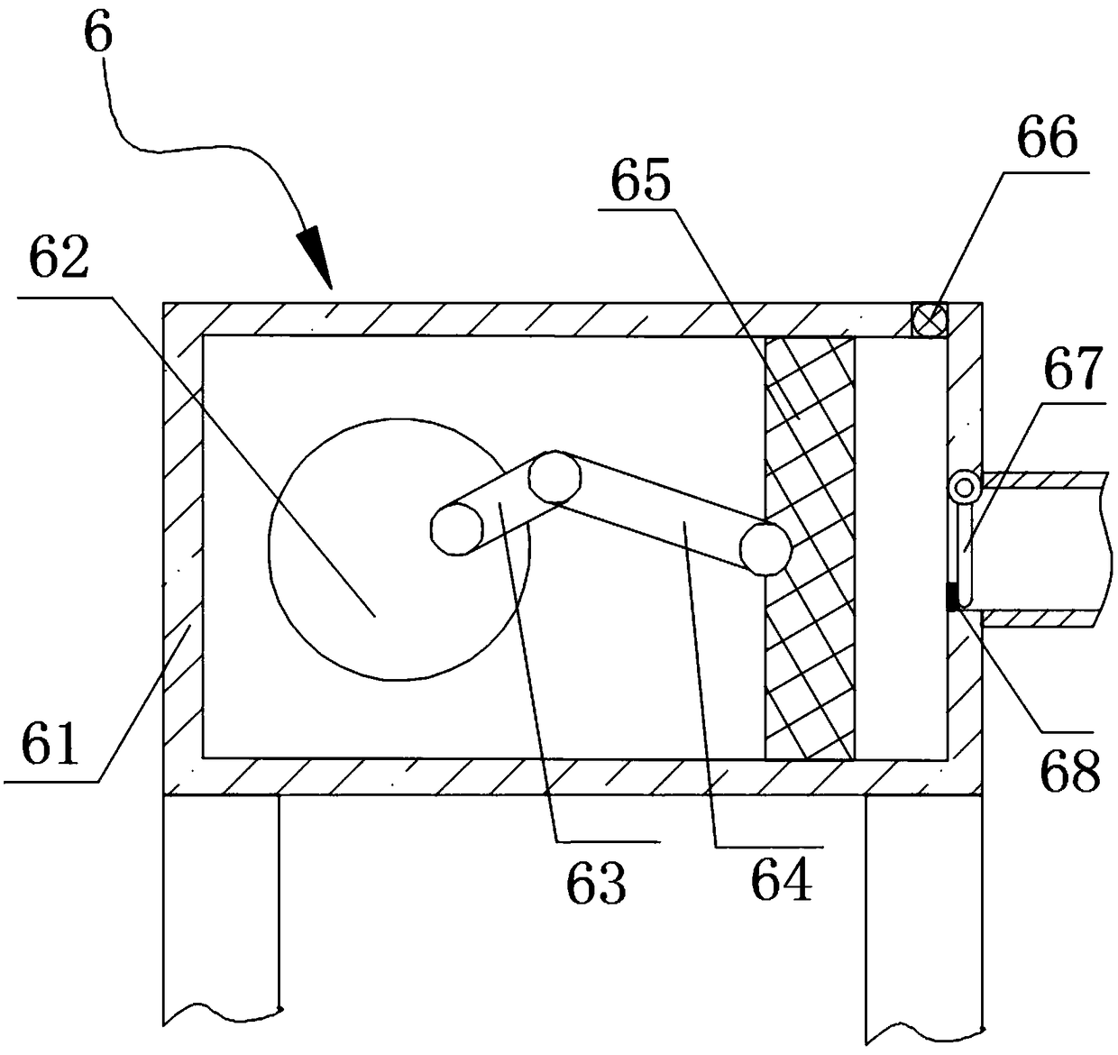 Automatic charging device for poultry breeding-used feeding tray