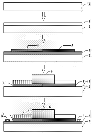 Integrated thin film temperature heat flow compound sensor and preparation method thereof