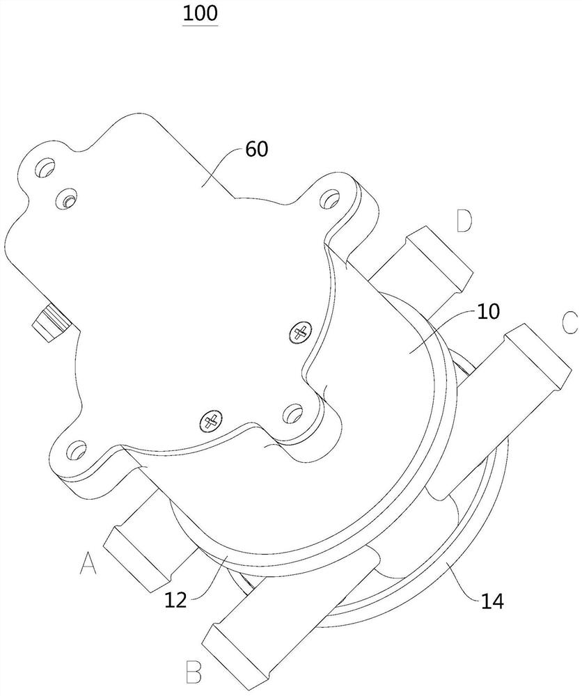 Actuating piece and reversing valve