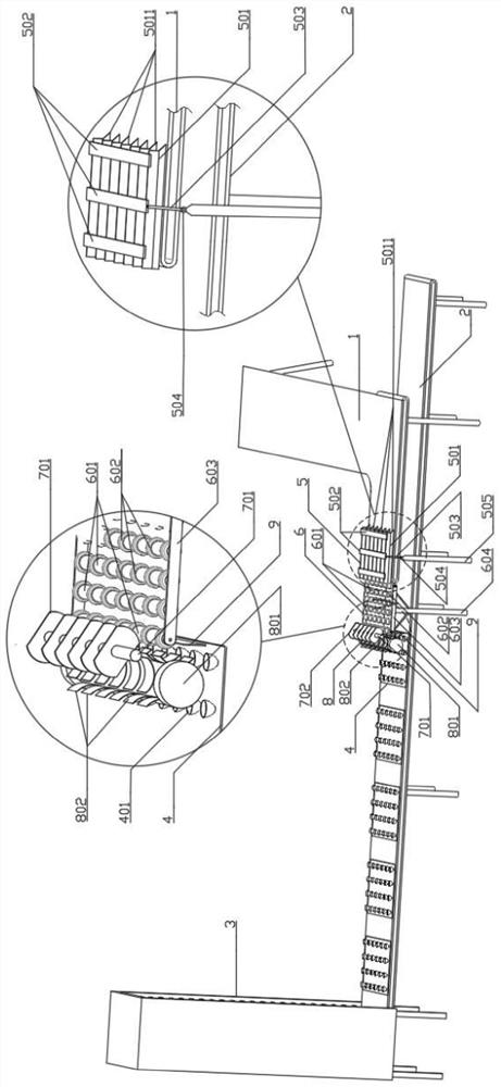 Automatic duck egg collecting and dishing-up device