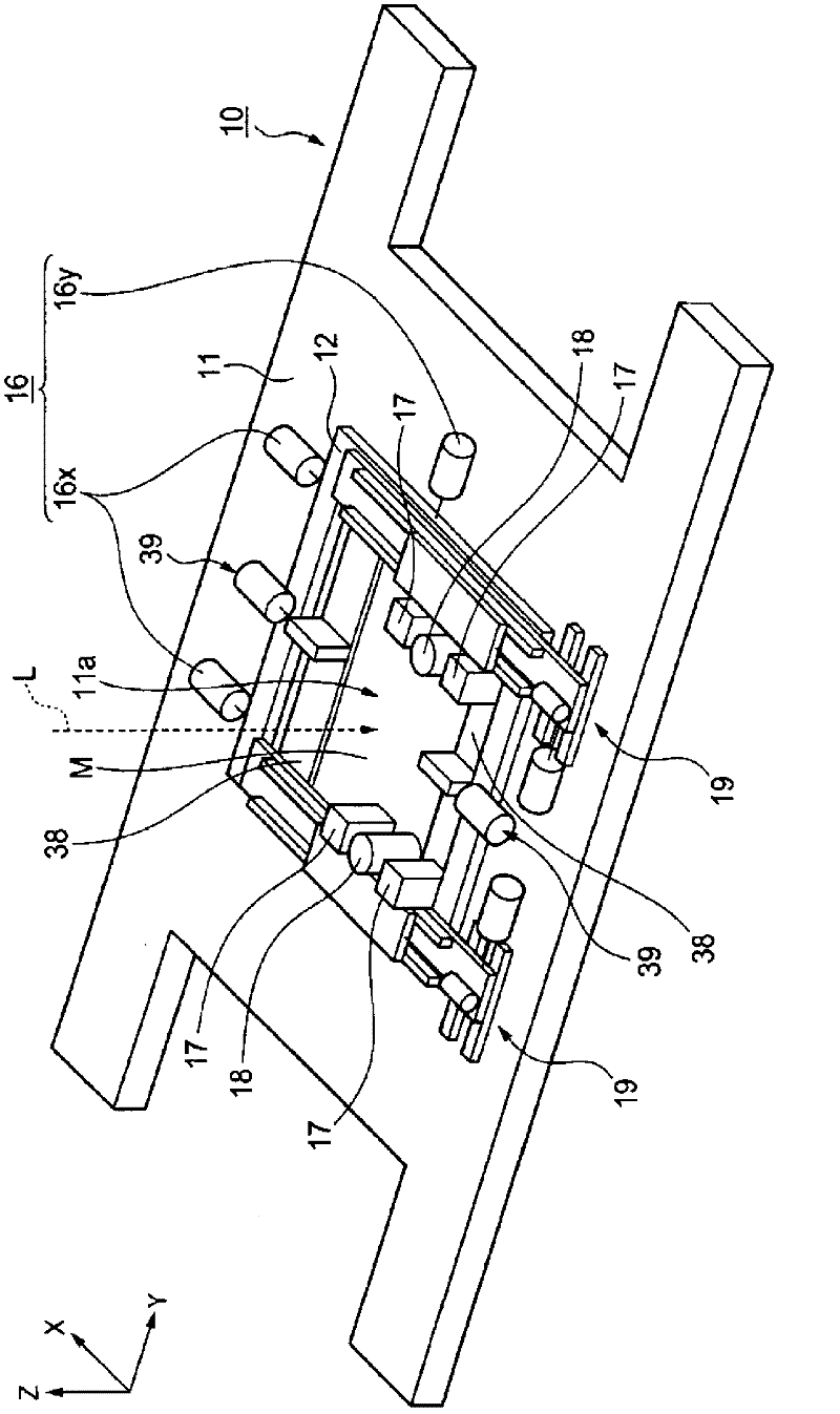 Supporting device and light exposure device