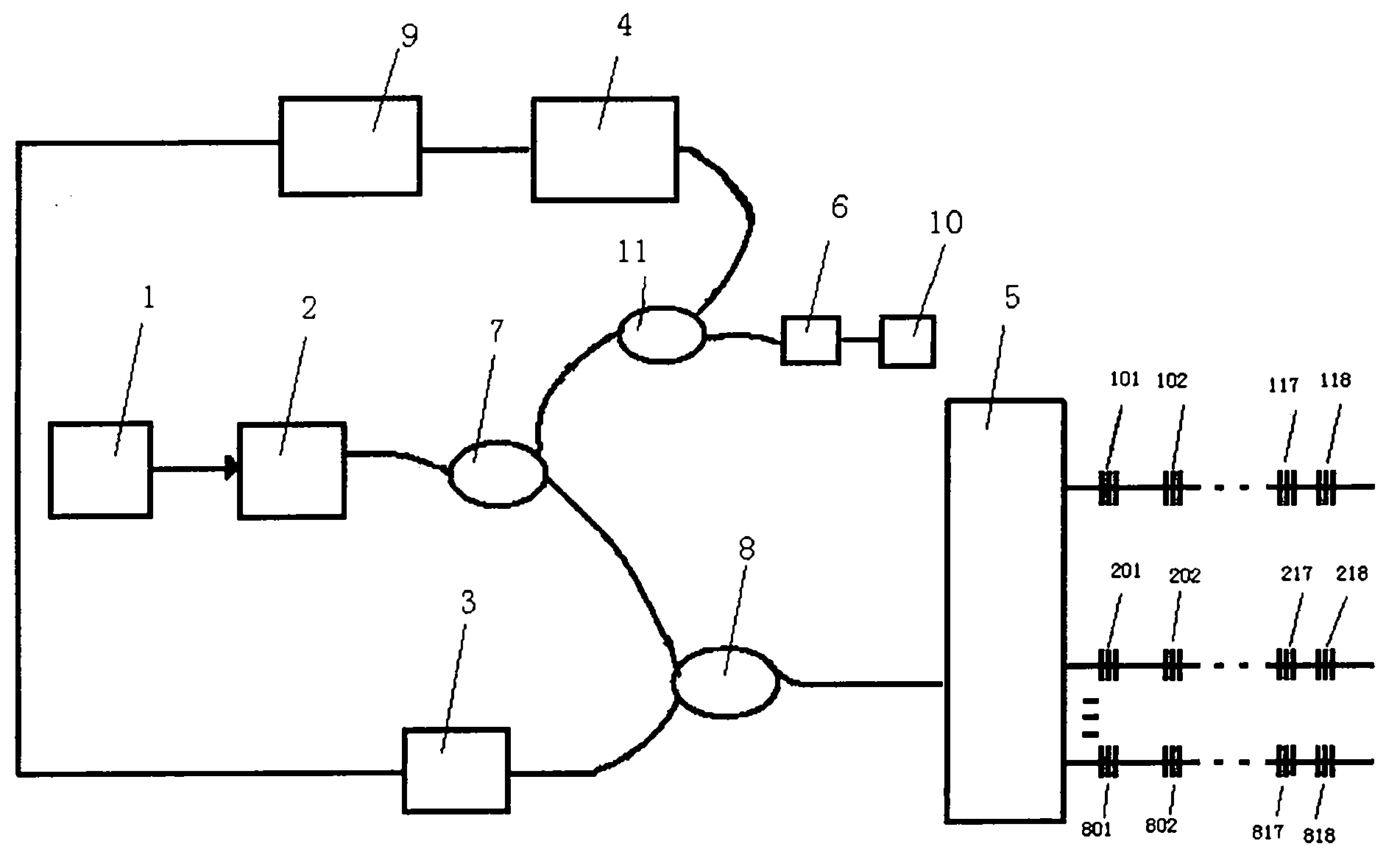 High precision optical fiber grating wave length demodulation system