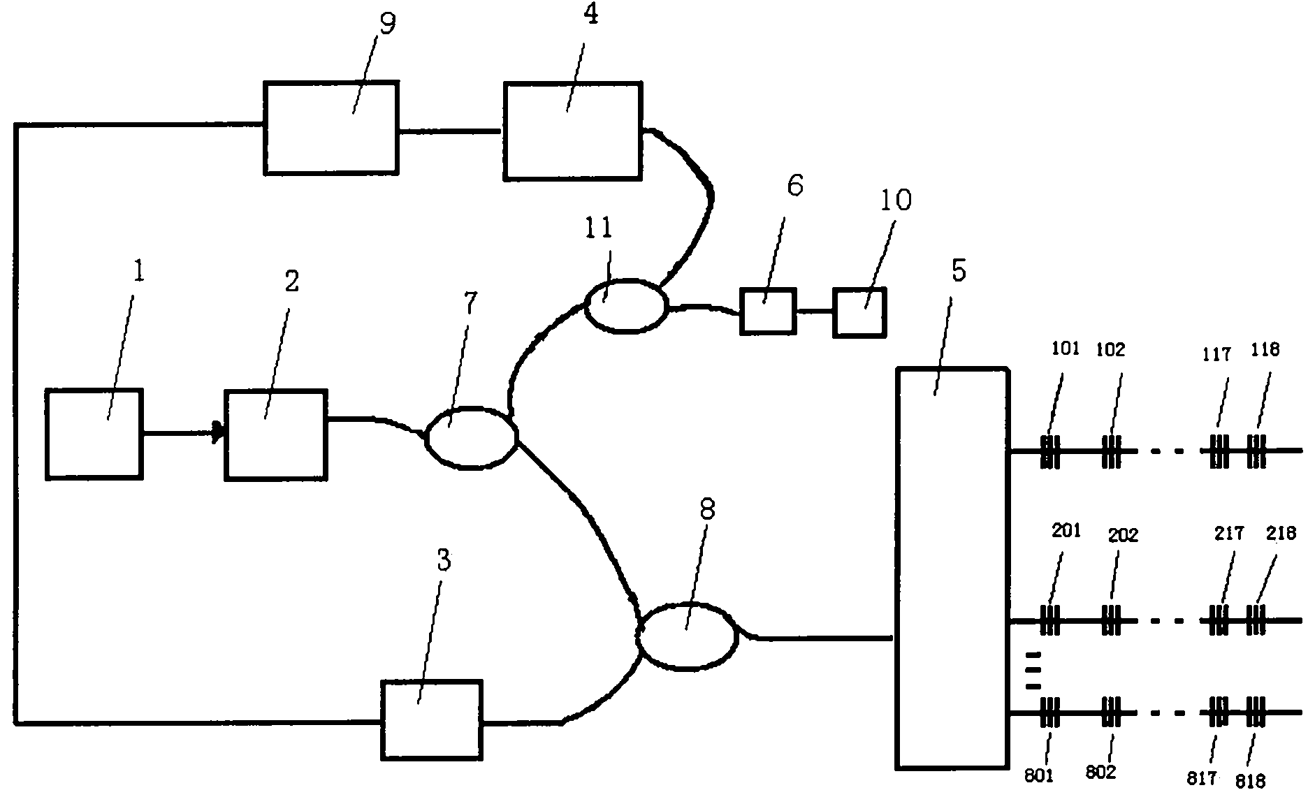 High precision optical fiber grating wave length demodulation system