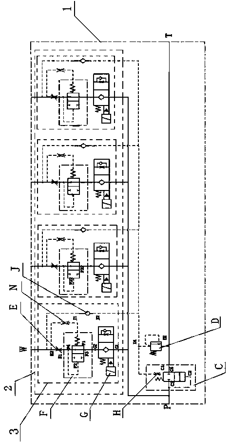 Multi-path hydraulic motor speed regulation feedback control valve