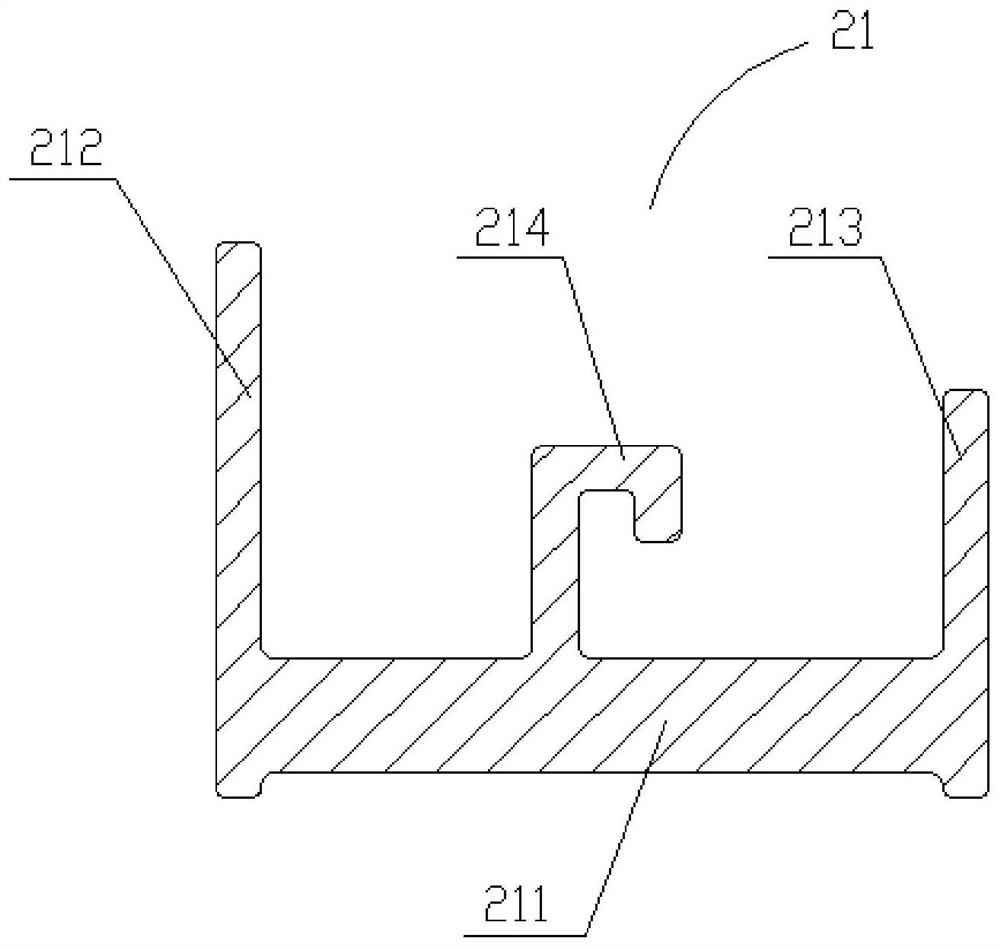 Linkage door hanging structure and linkage door