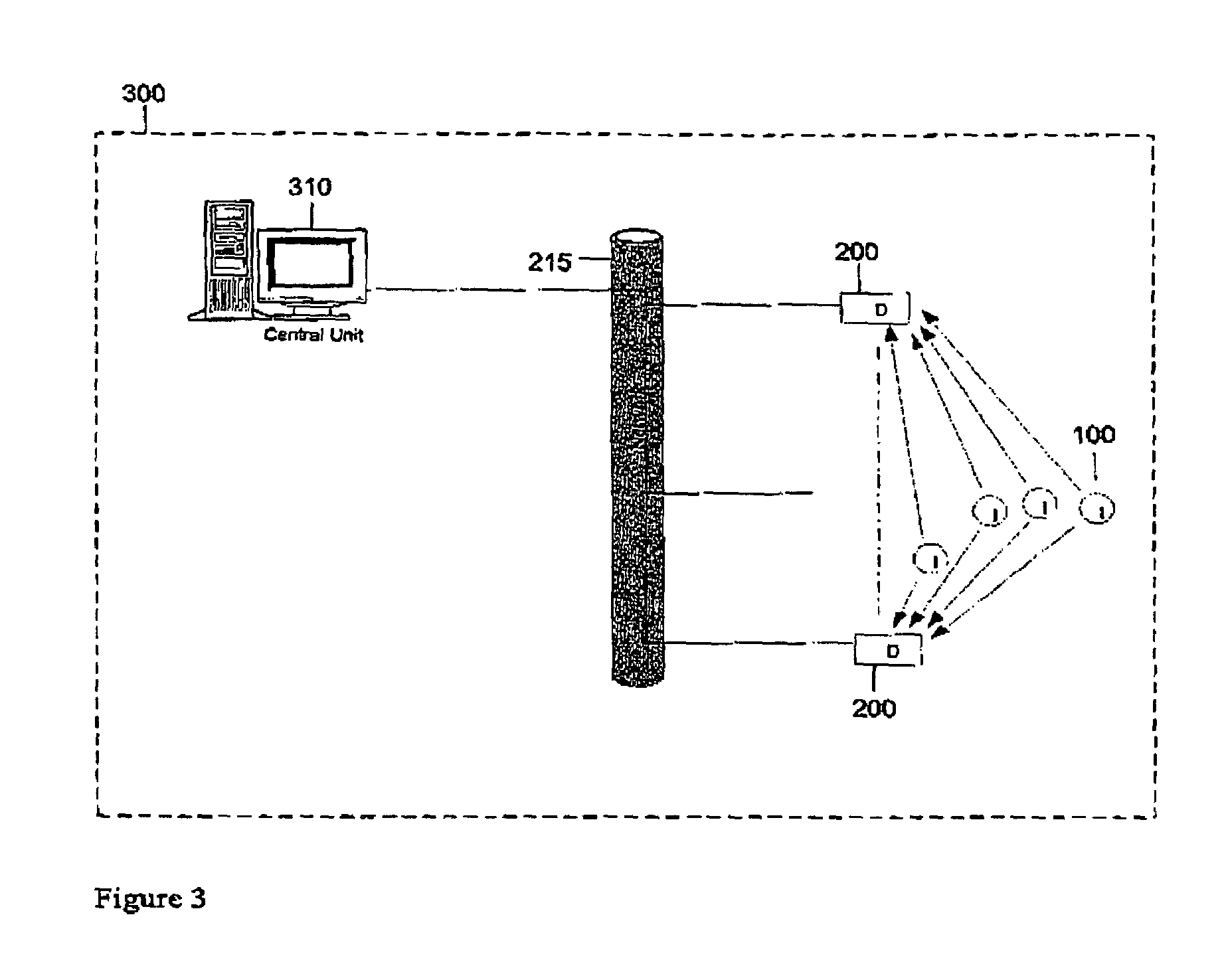 Method and system for increased update rate in acoustic positioning