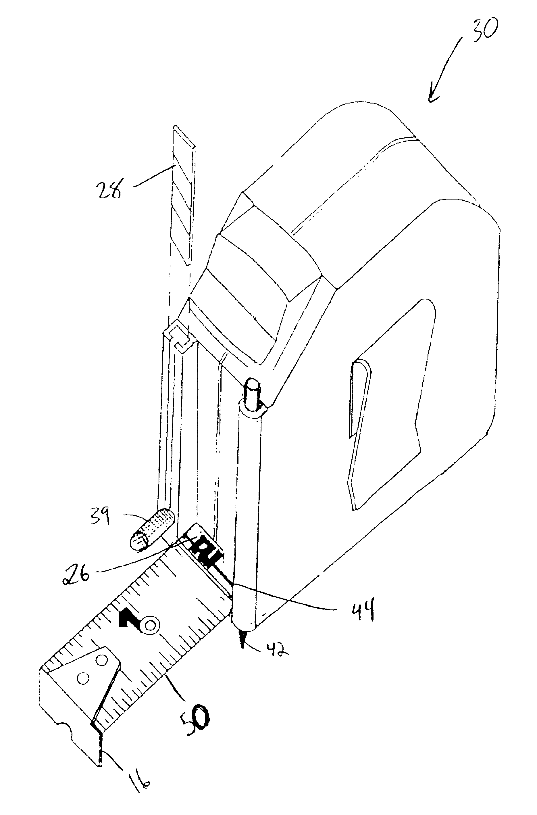 Device and method for making precise measurements and cuts with a measuring tape