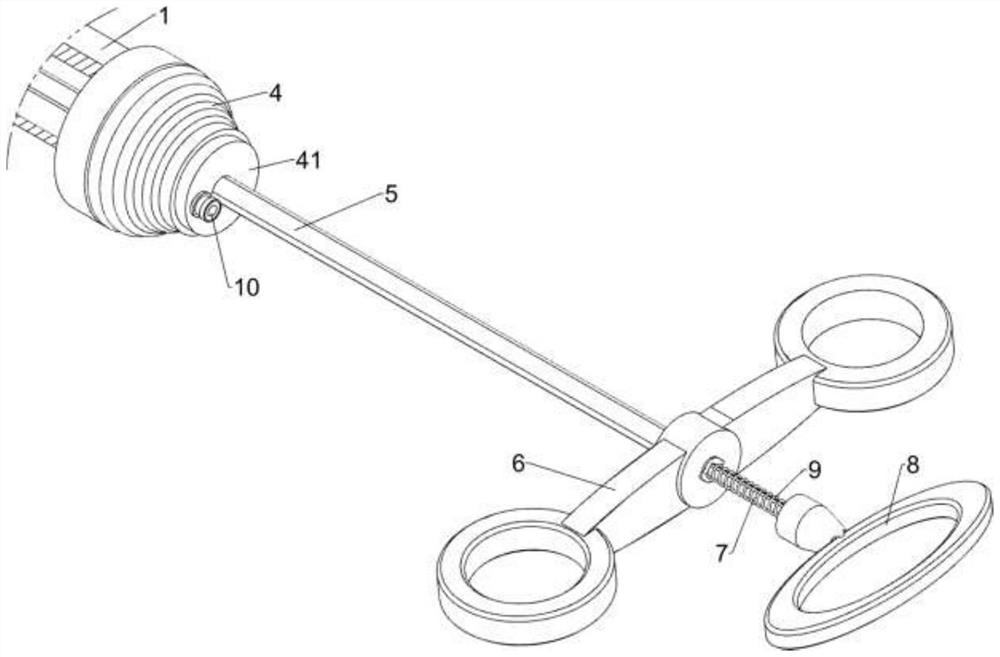 Uterine curettage device with cleaning function for obstetrics and gynecology department