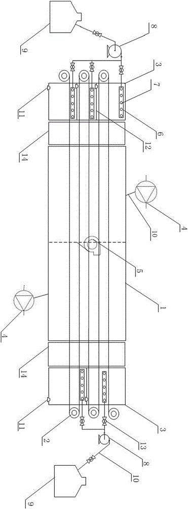 a pre-oxidizing furnace