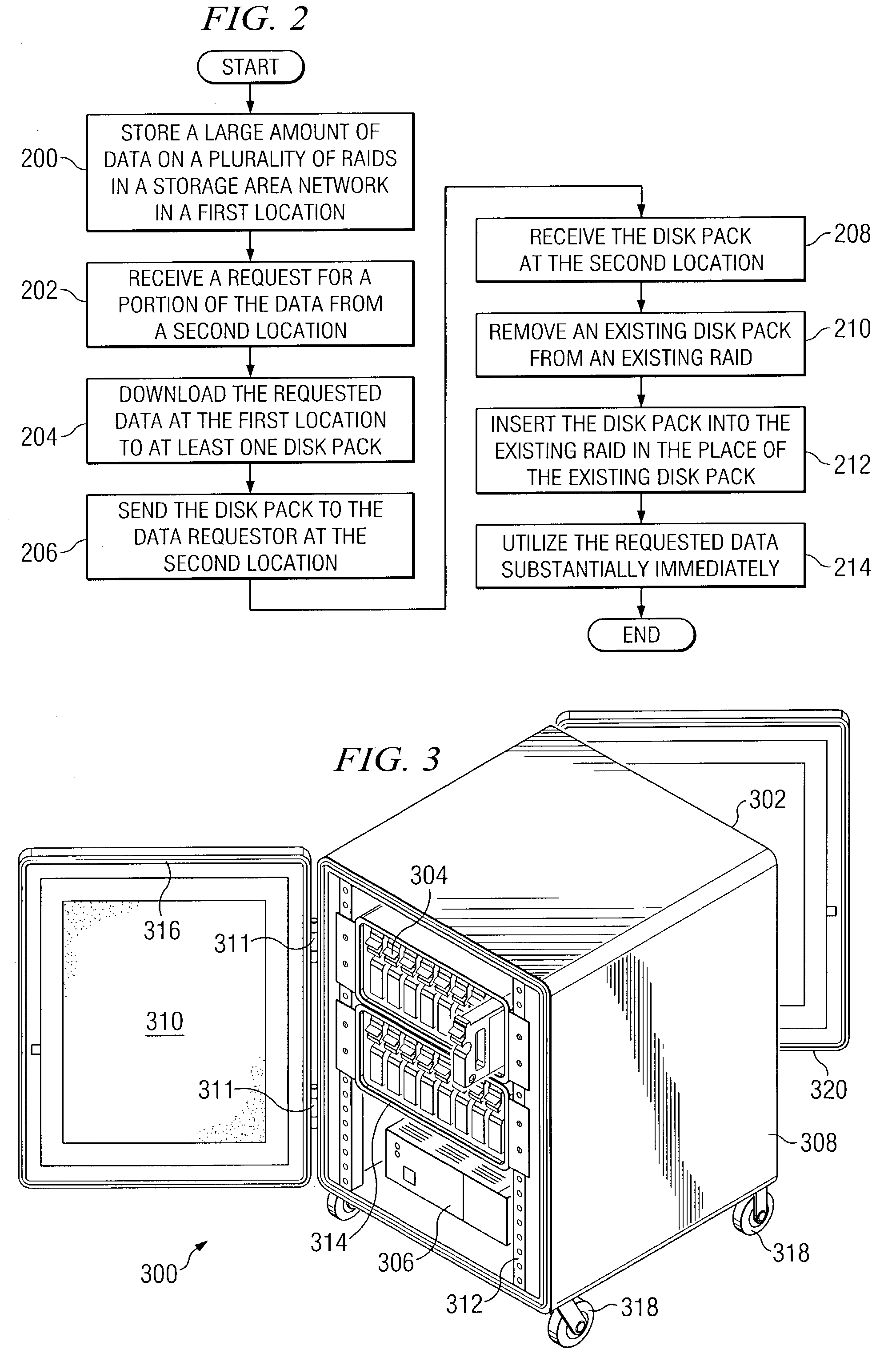 System and method for transferring large amounts of stored data