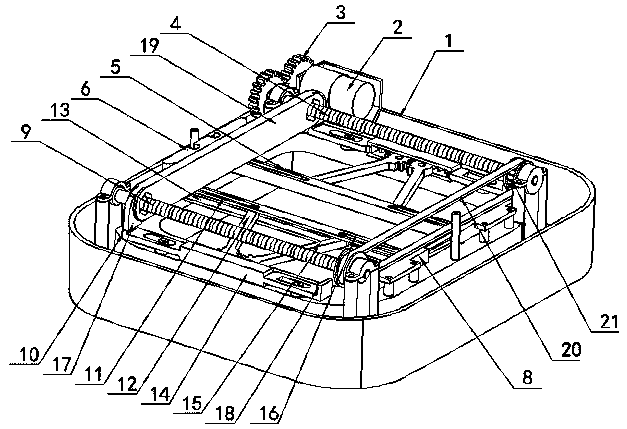 Gear drive type garbage bag side-edge sealing device