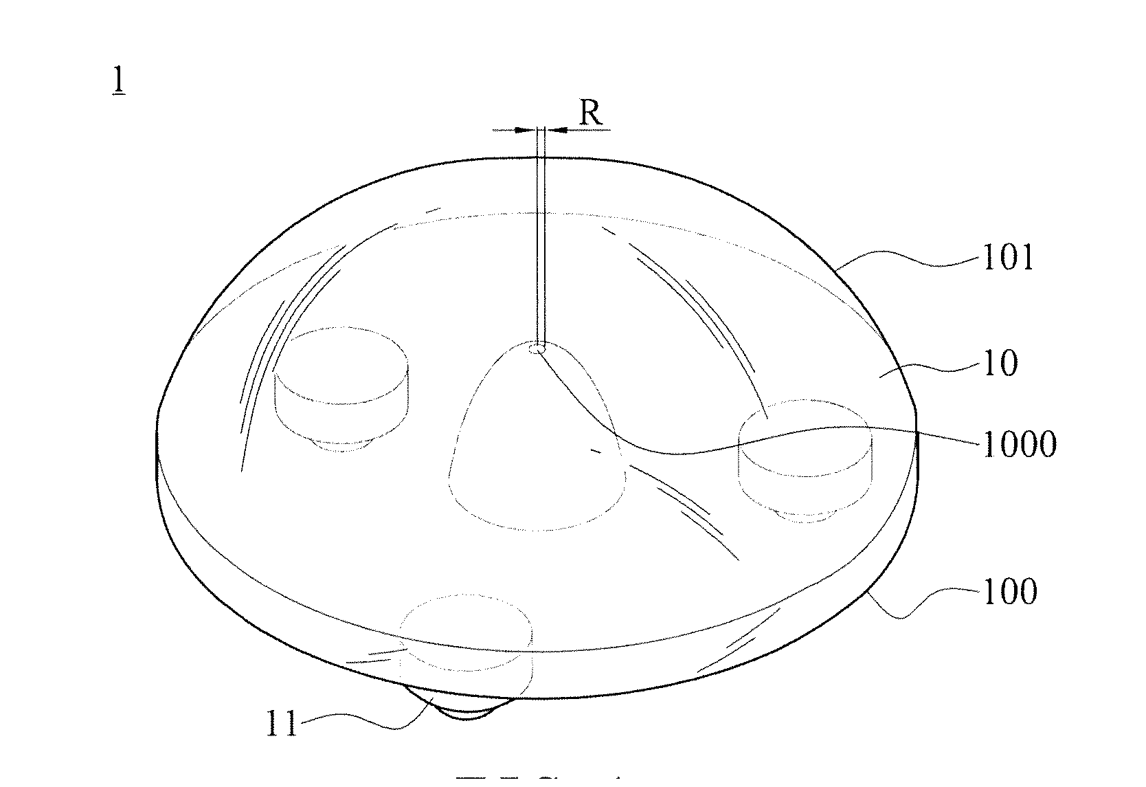 Lens structure of a light emitting diode