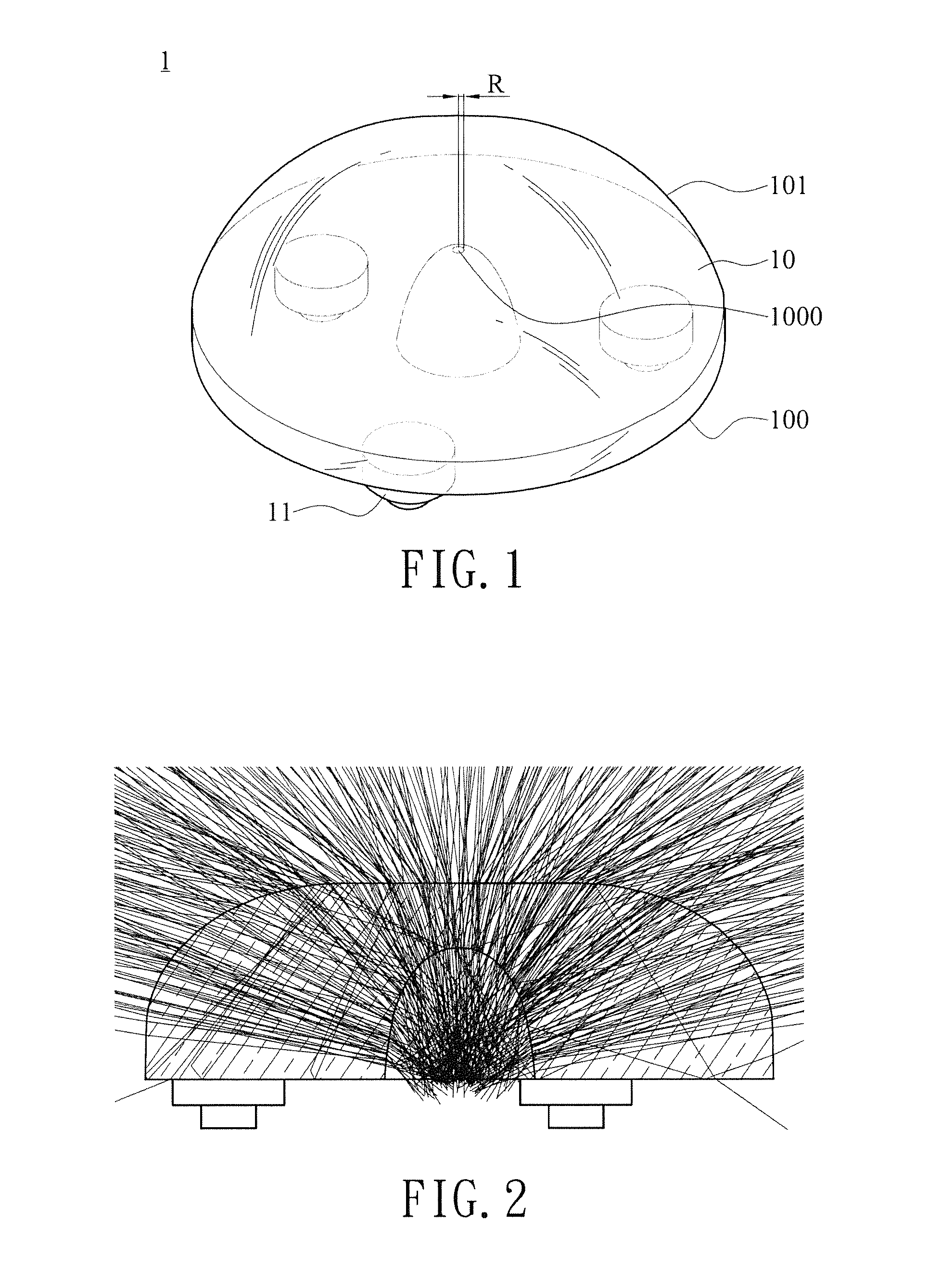 Lens structure of a light emitting diode