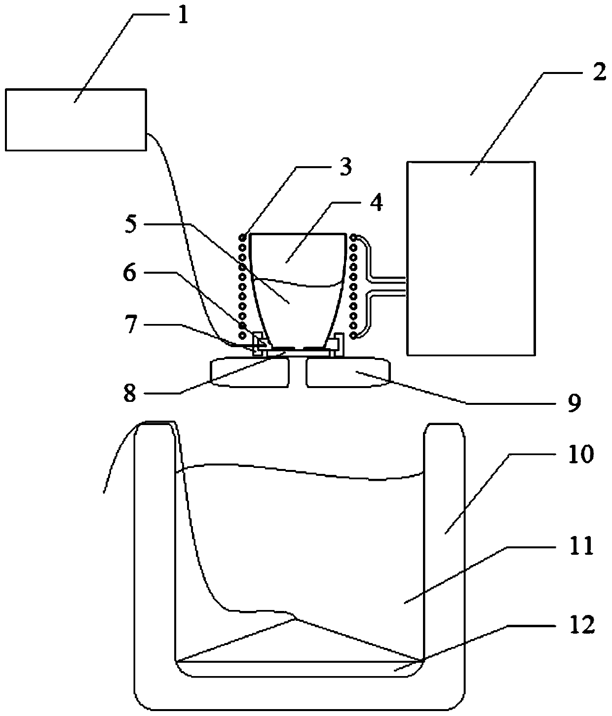 Bottom leakage casting ultrasonic auxiliary system and bottom leakage casting system