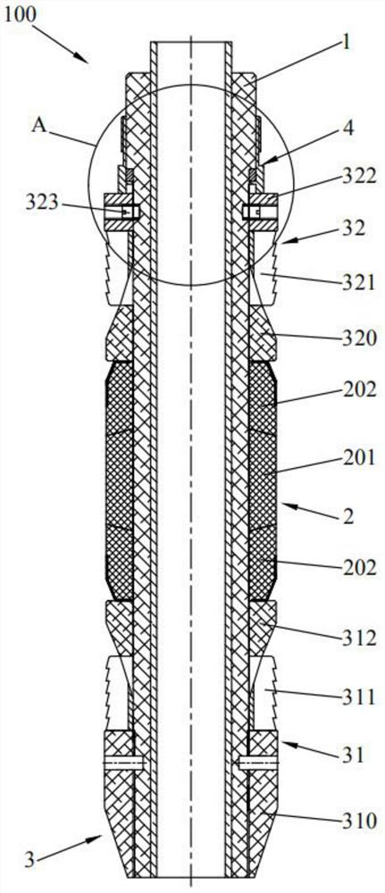 Compound fracturing bridge plug setting device