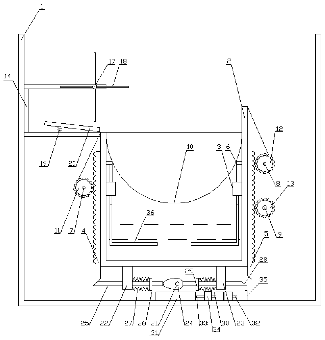 A cleaning device for refrigerator shaft-shaped accessories