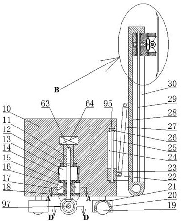 A tamping device for the slope surface on both sides of the canal