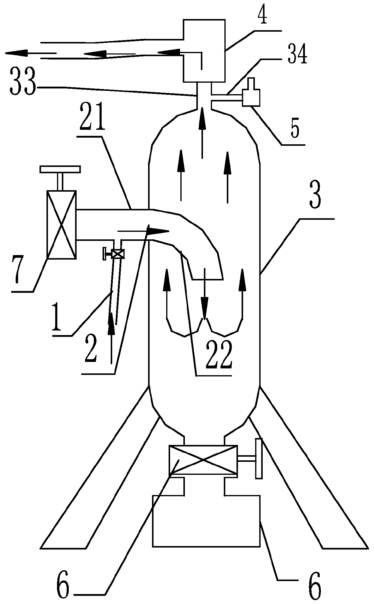 Solid-liquid separation device under pressure-holding condition of drilling construction mud in pressurized water formation