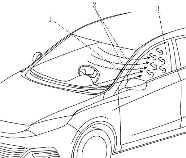 Air deflecting structure and automobile