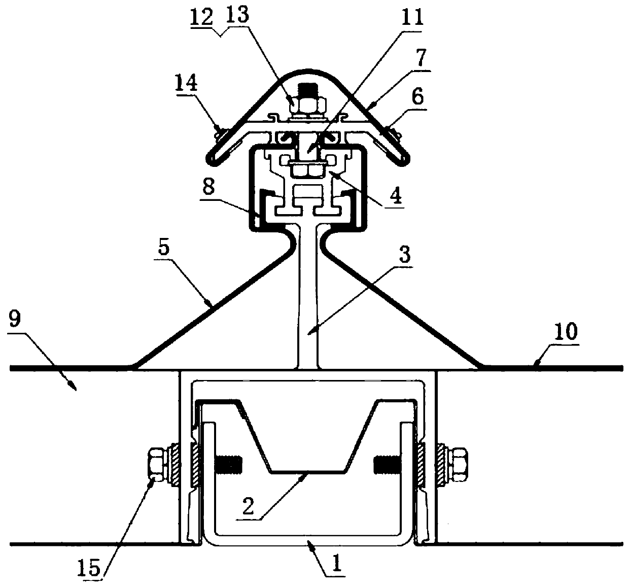 Wind-resistant metal roof and installation method thereof