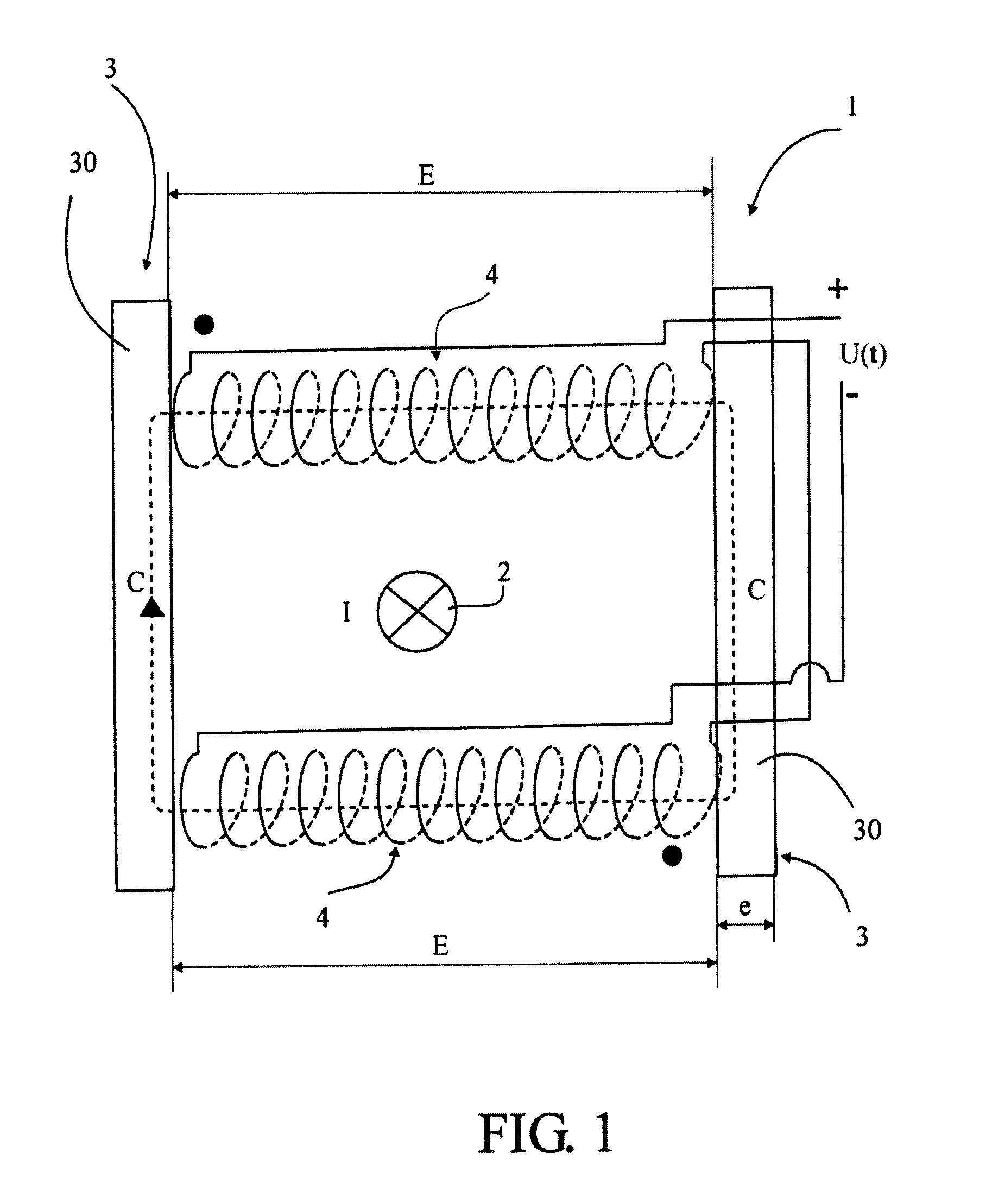 Device for measuring the intensity of an electric current and electric appliance including such device