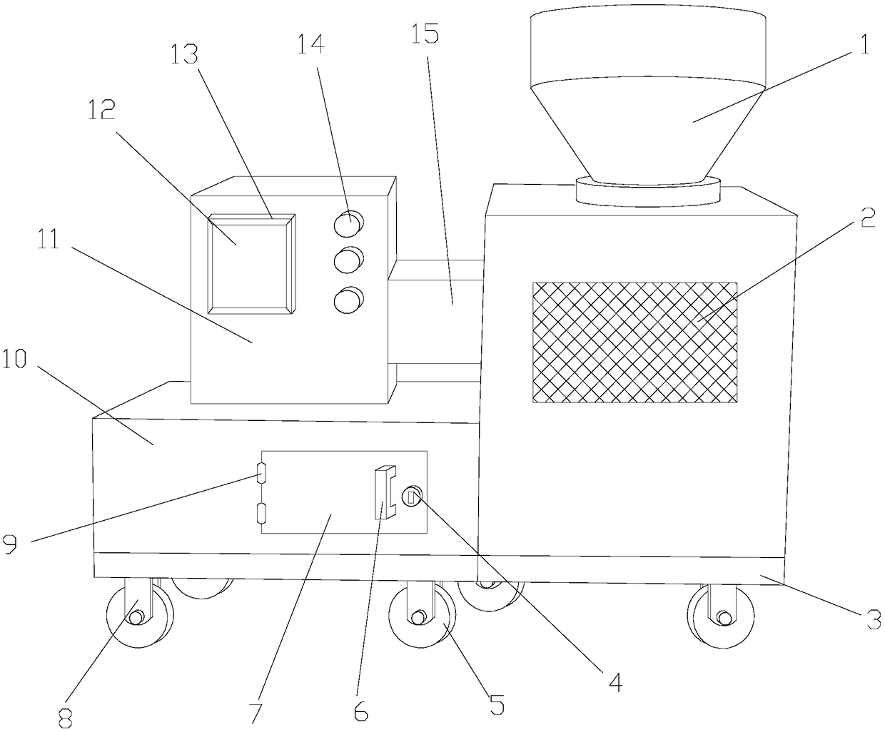 Raw material crushing equipment for manufacturing feed