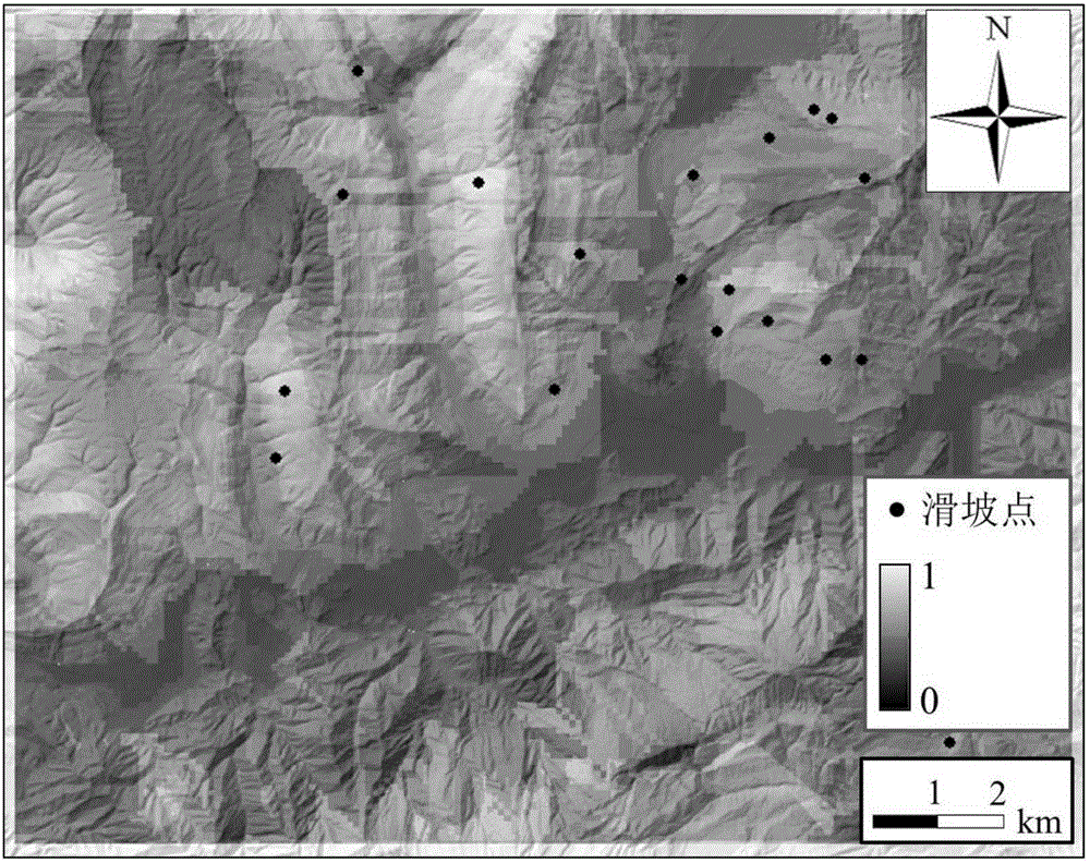 Landslide hazard degree evaluation method under support of GIS (Geographic Information System) and artificial intelligence technology