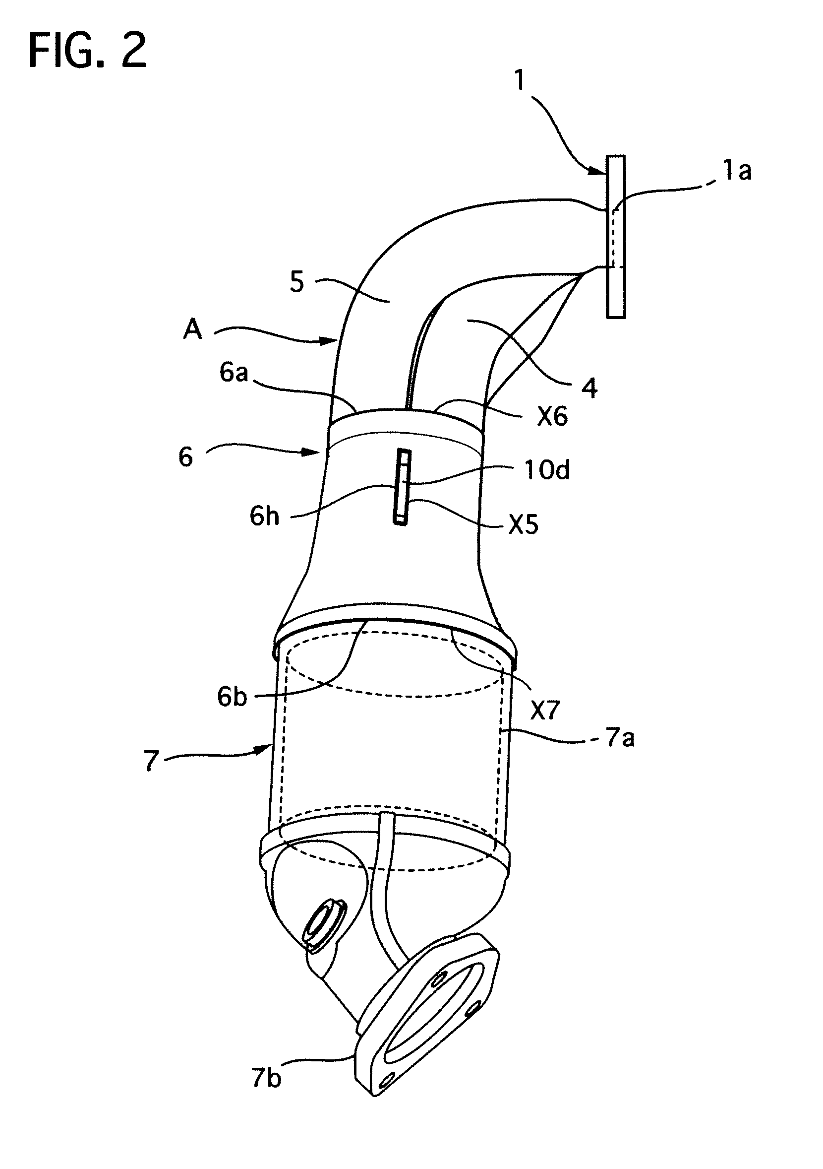 Collecting part structure of exhaust manifold