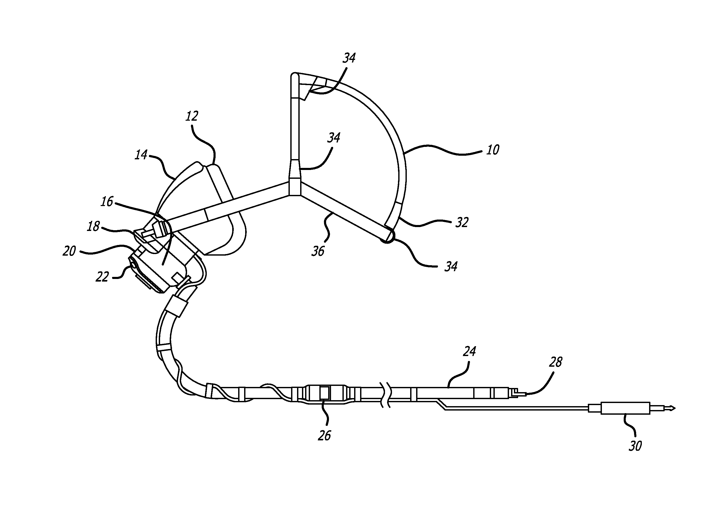 Harness assembly for aircraft pilot crew mask