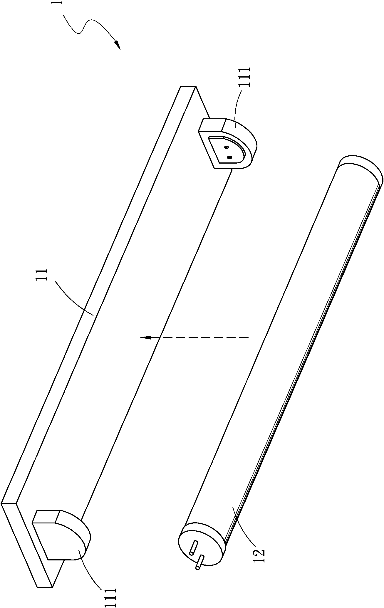 LED (light emitting diode) lamp tube structure