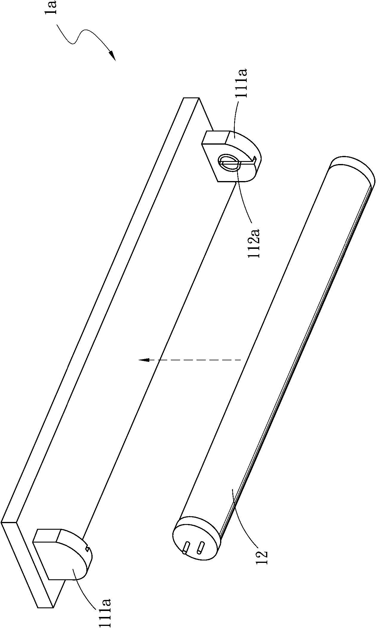 LED (light emitting diode) lamp tube structure