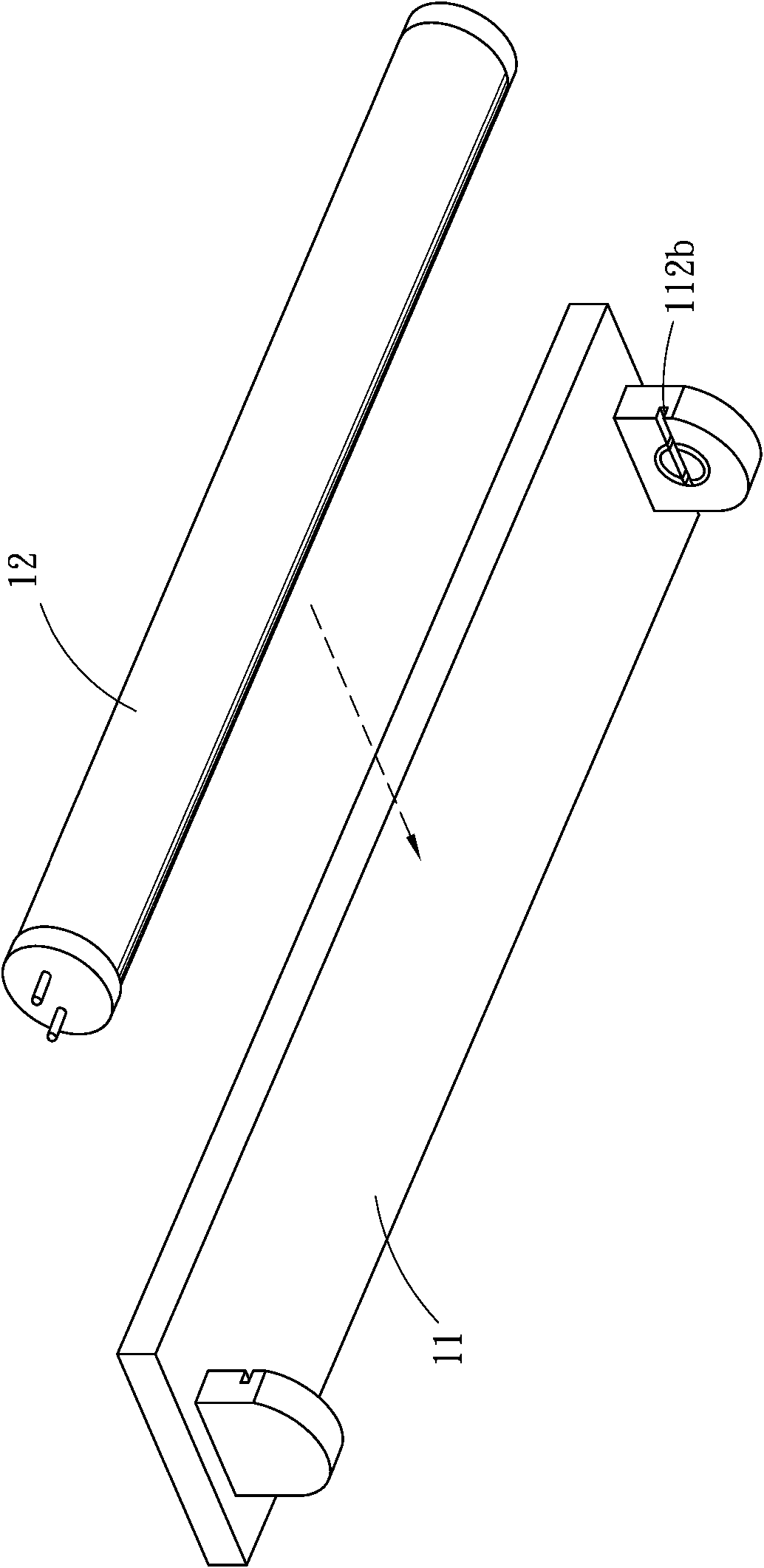 LED (light emitting diode) lamp tube structure