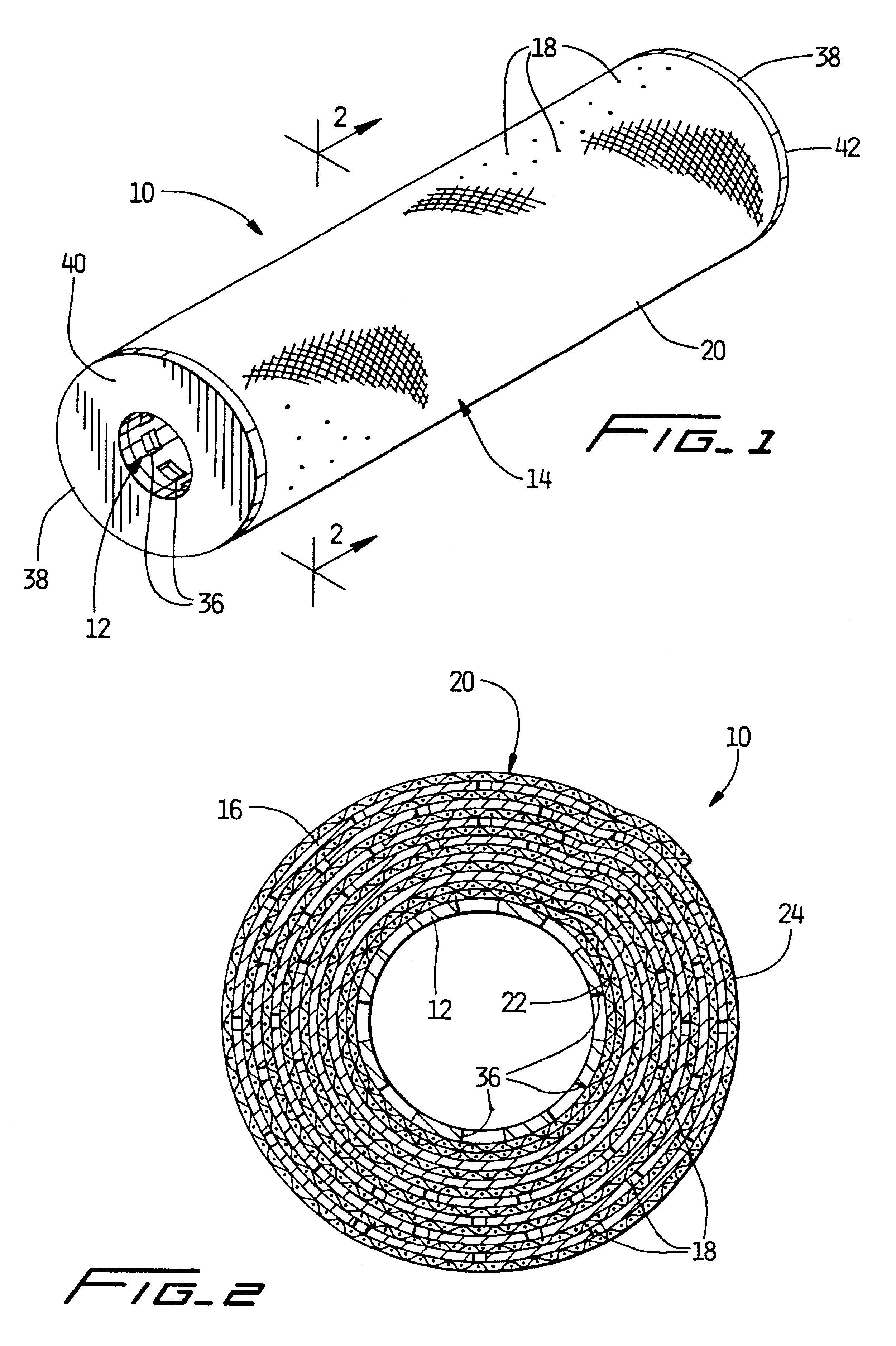 Filter and method of filtering a fluid