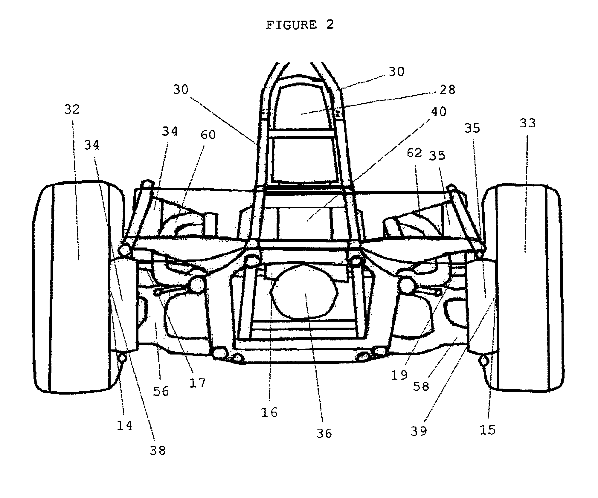 Motorized three-wheeled vehicle rear steering mechanism