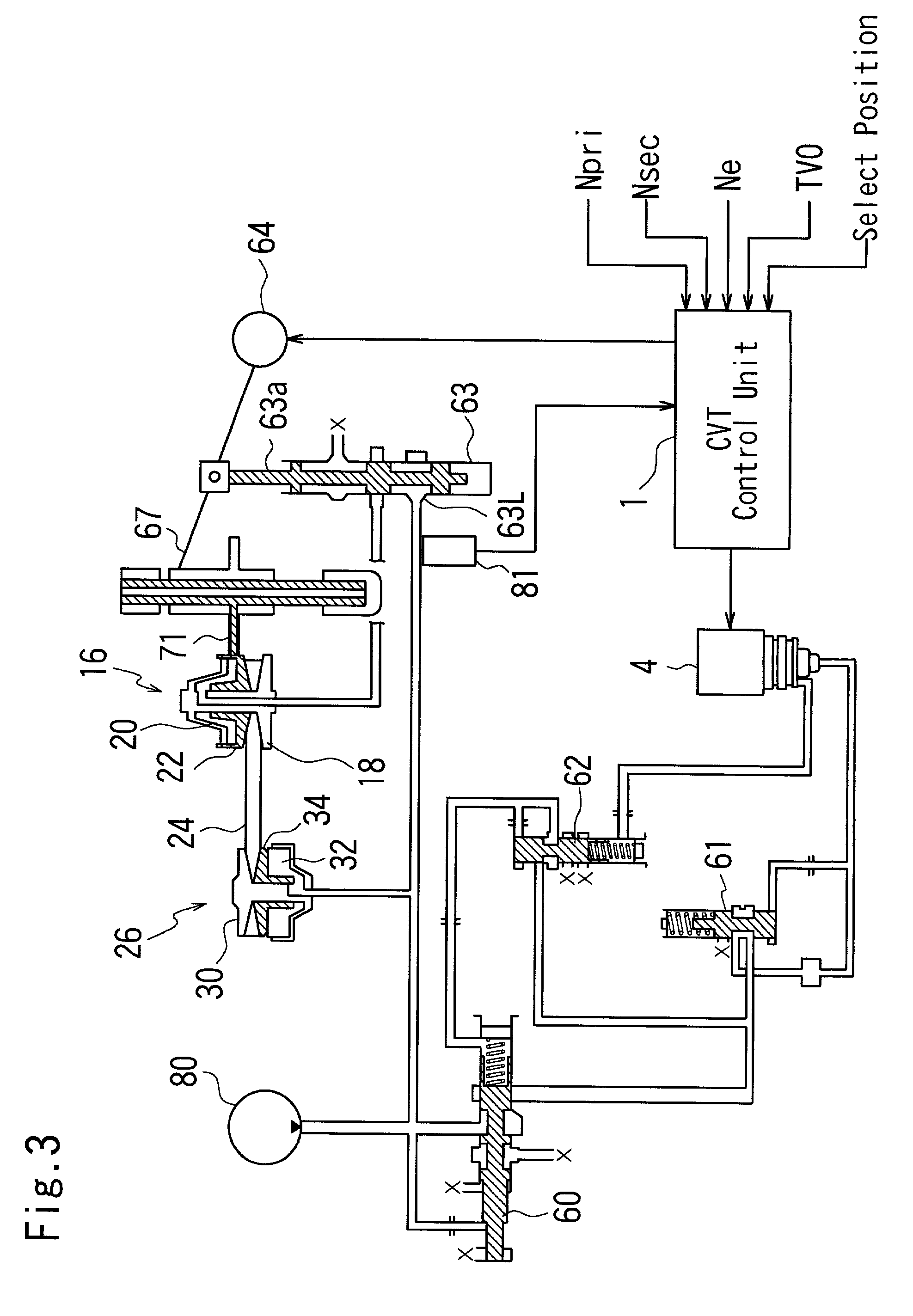 Hydraulic control system for a continuously variable transmission