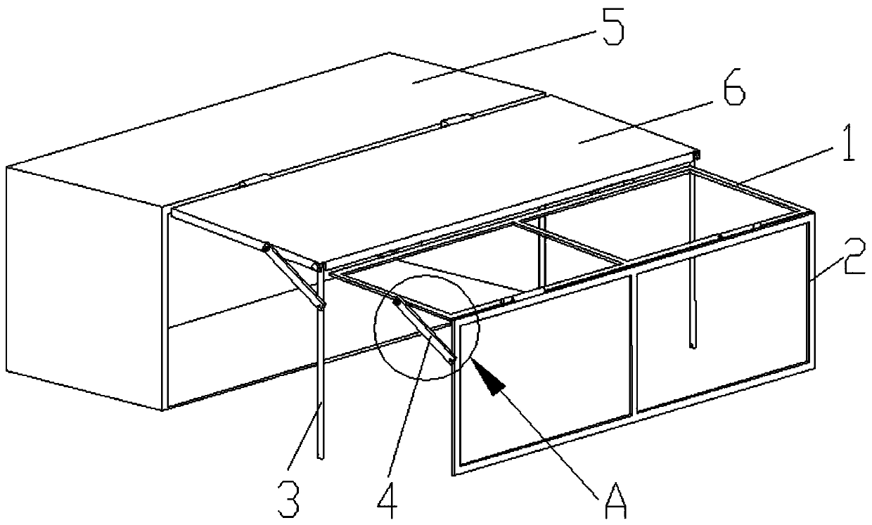 Vehicle-mounted container with folding tent