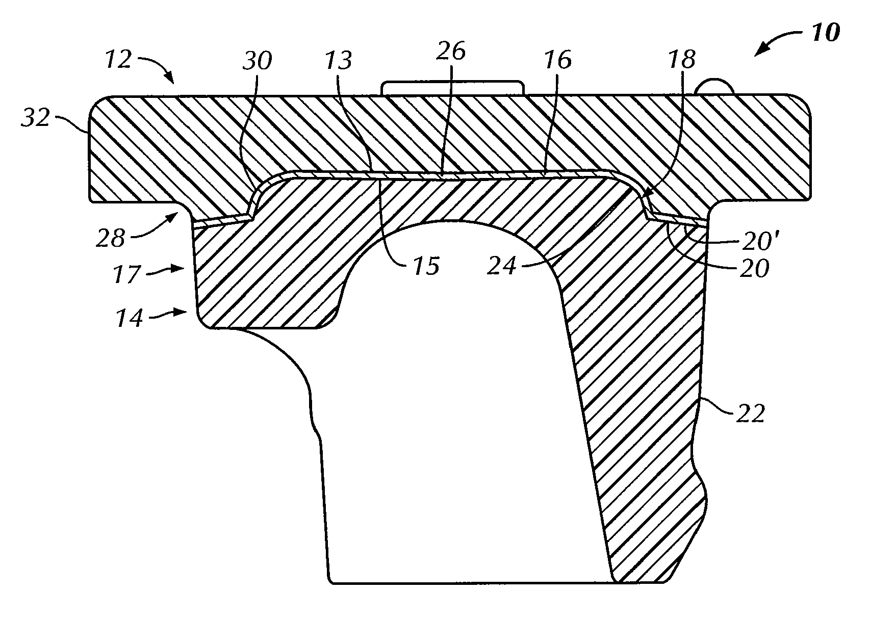 Elastomeric closure with barrier layer and method for its manufacture