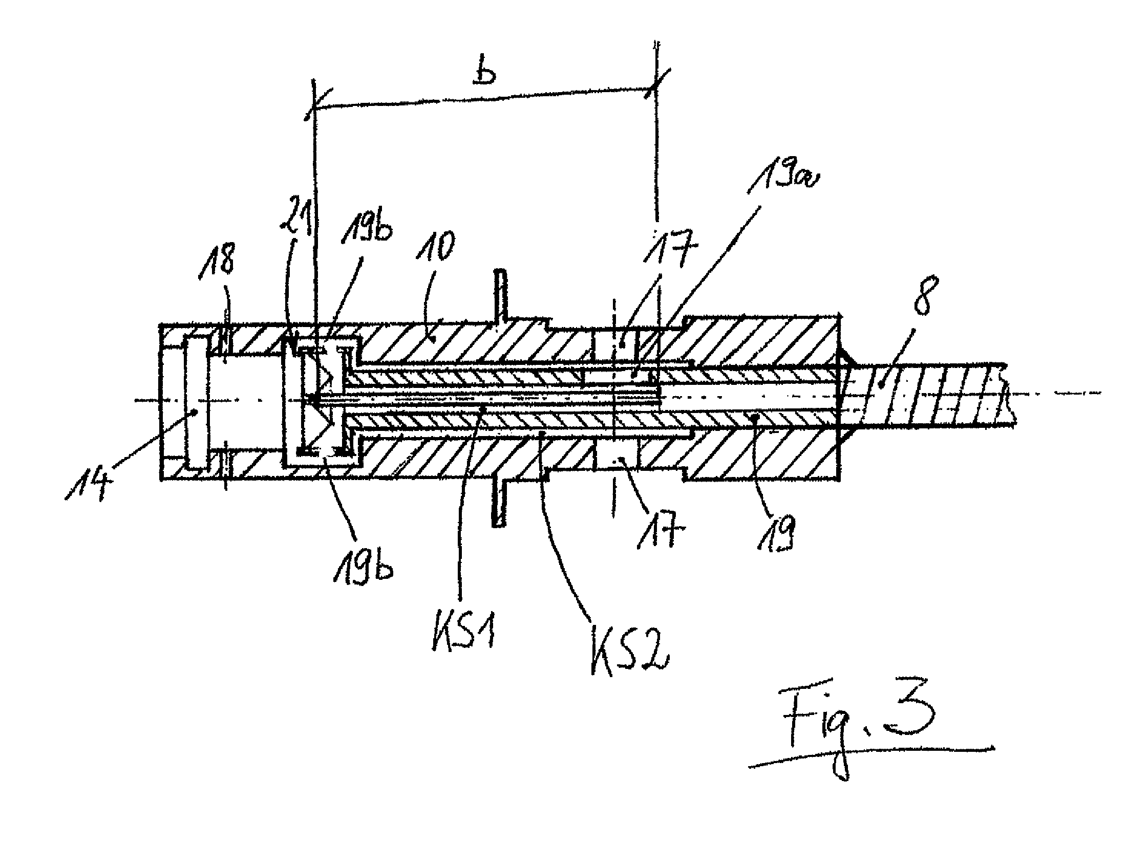 Air-cooled plug part for an optical waveguide