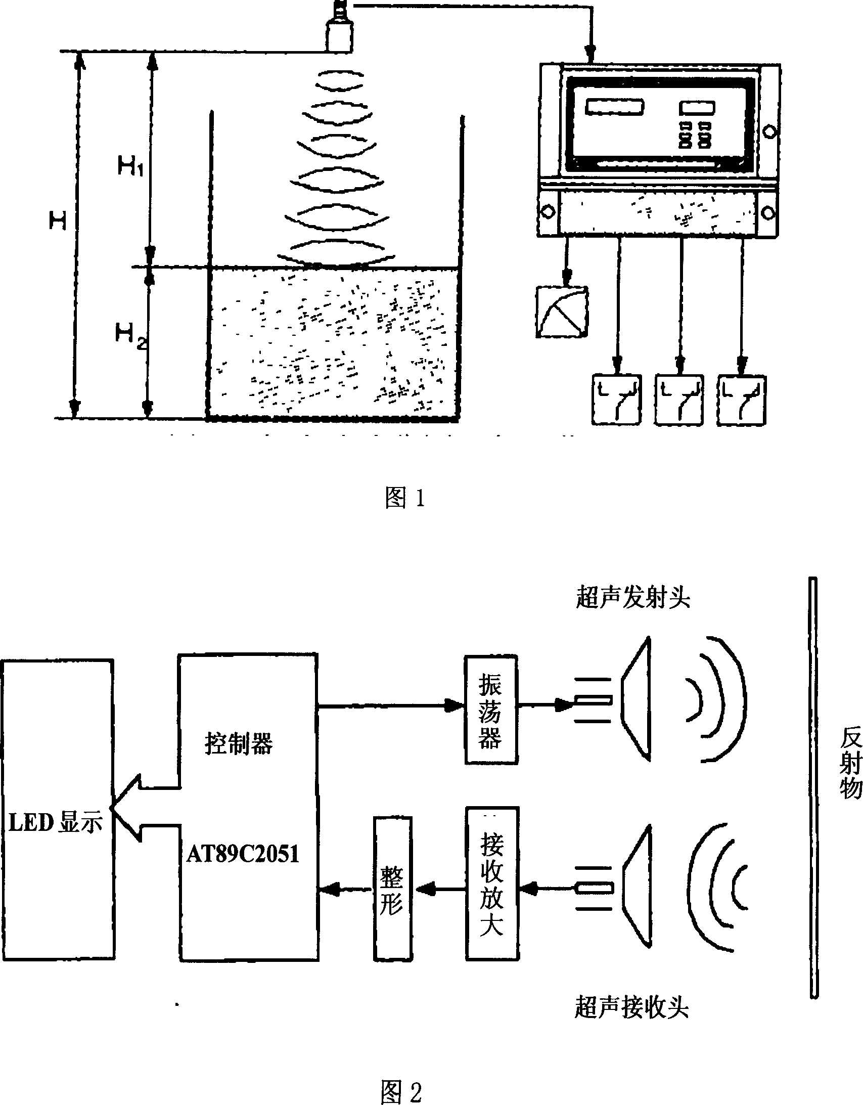 Device for ultrasonic measuring liquid level and method thereof