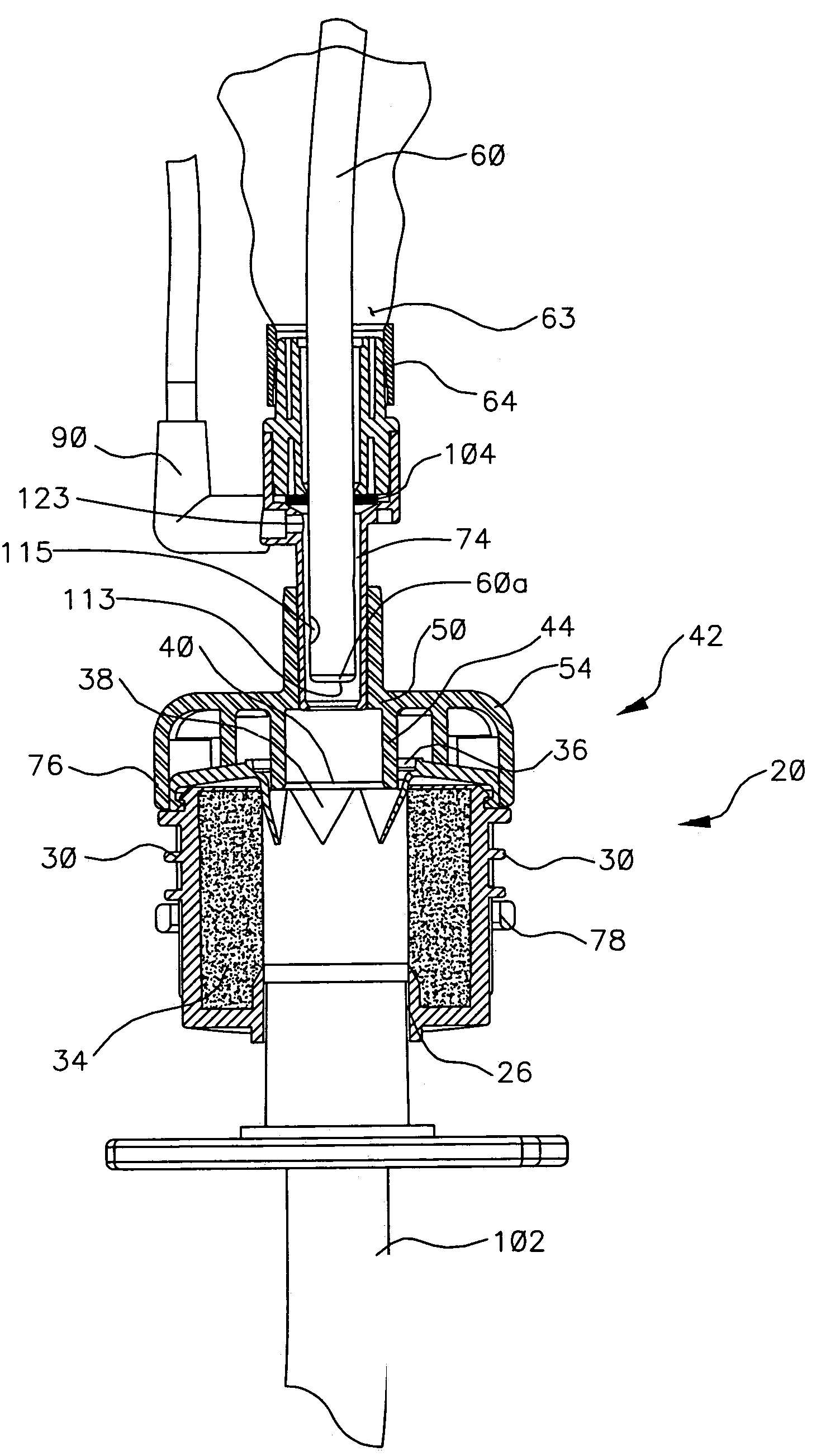 Heat and moisture exchanger adaptor for closed suction catheter assembly and system containing the same
