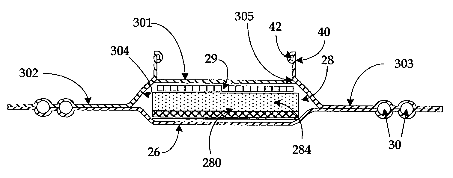 Absorbent core with three-dimensional sub-layer