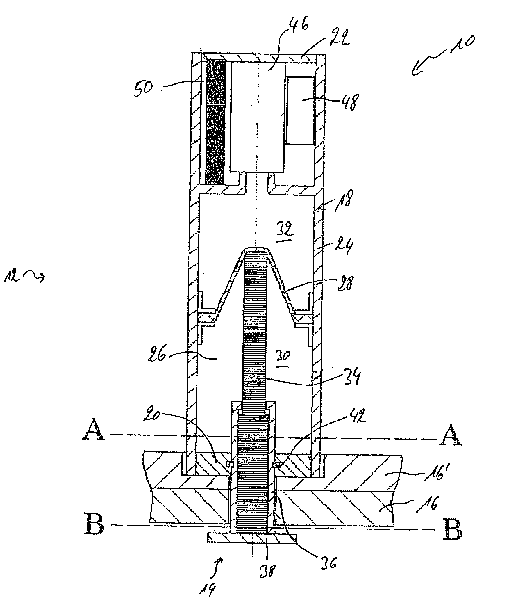 Sealing device and method for sealing