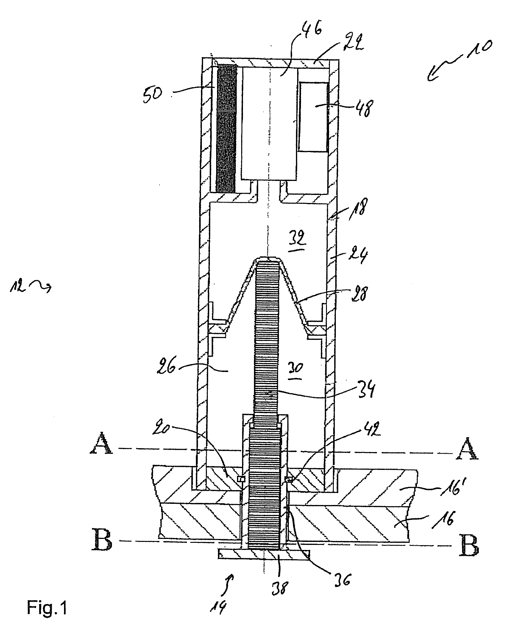 Sealing device and method for sealing