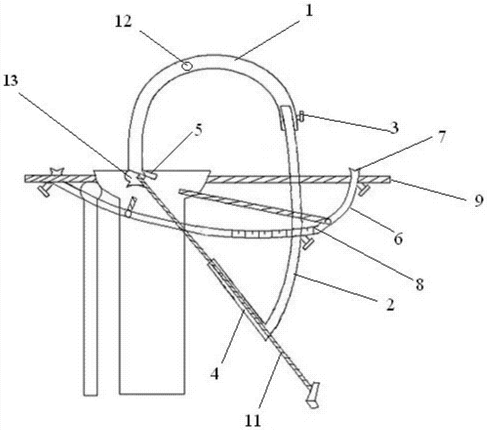 Positioning device and method of cruciate ligaments after arthroscopic treatment