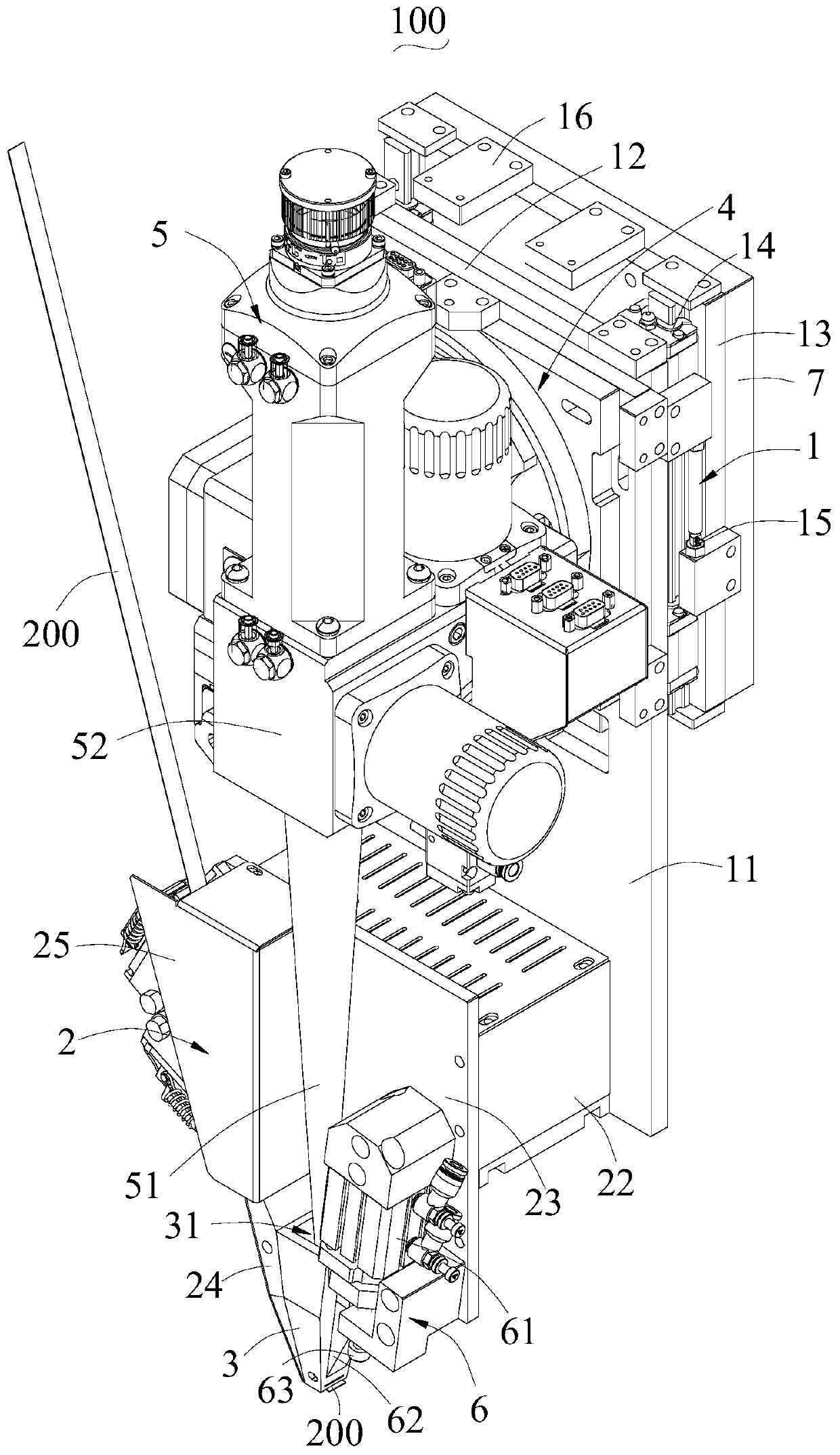 Integrated laser continuous welding device and battery assembling equipment