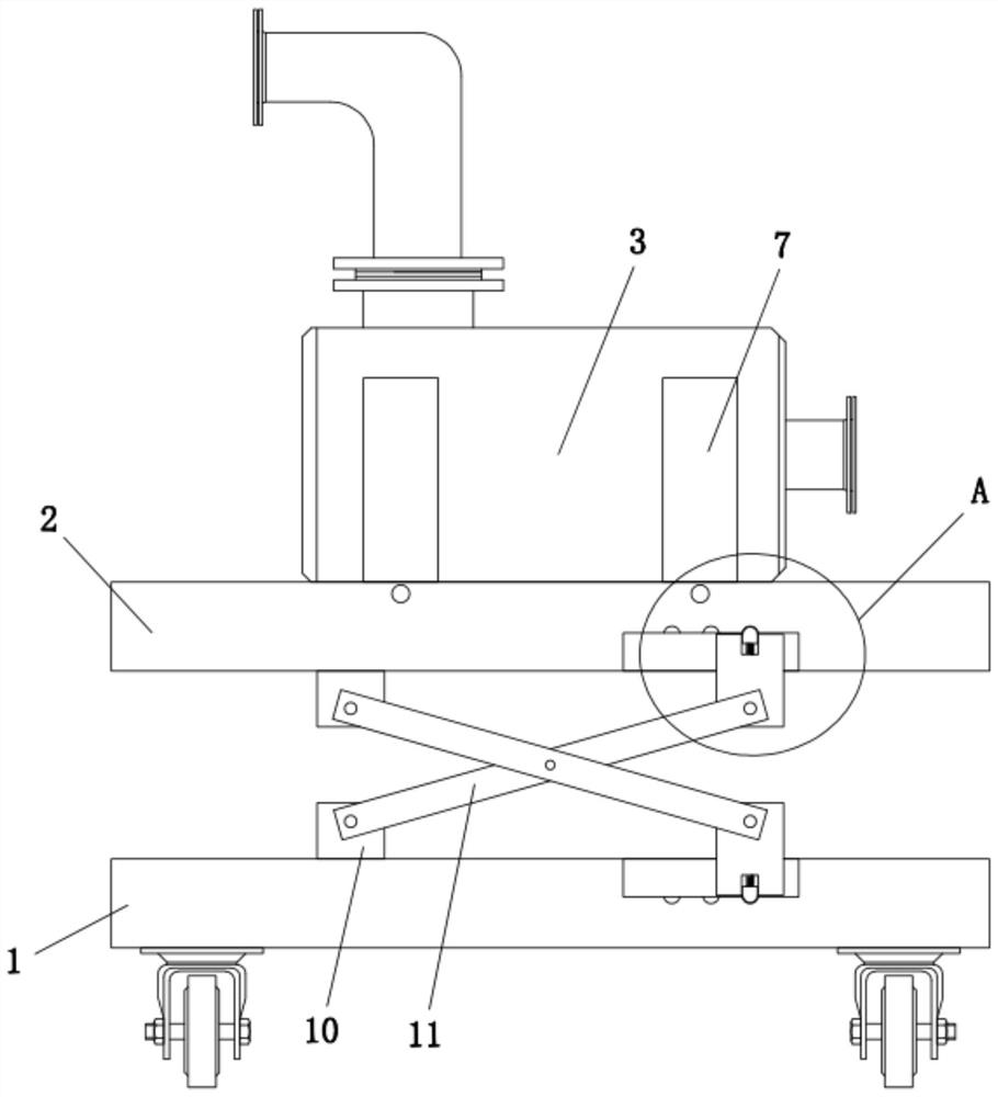 Water pump support used for water supply and drainage equipment