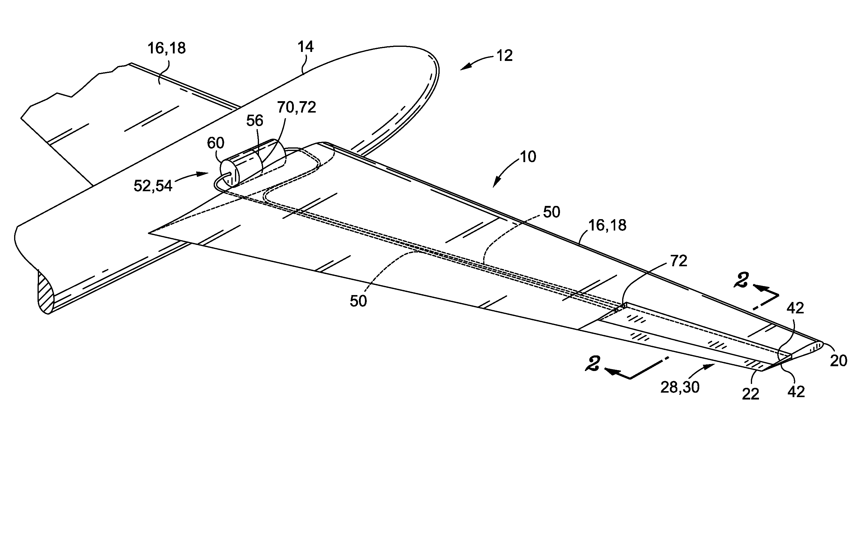 Pneumatic control system for aerodynamic surfaces