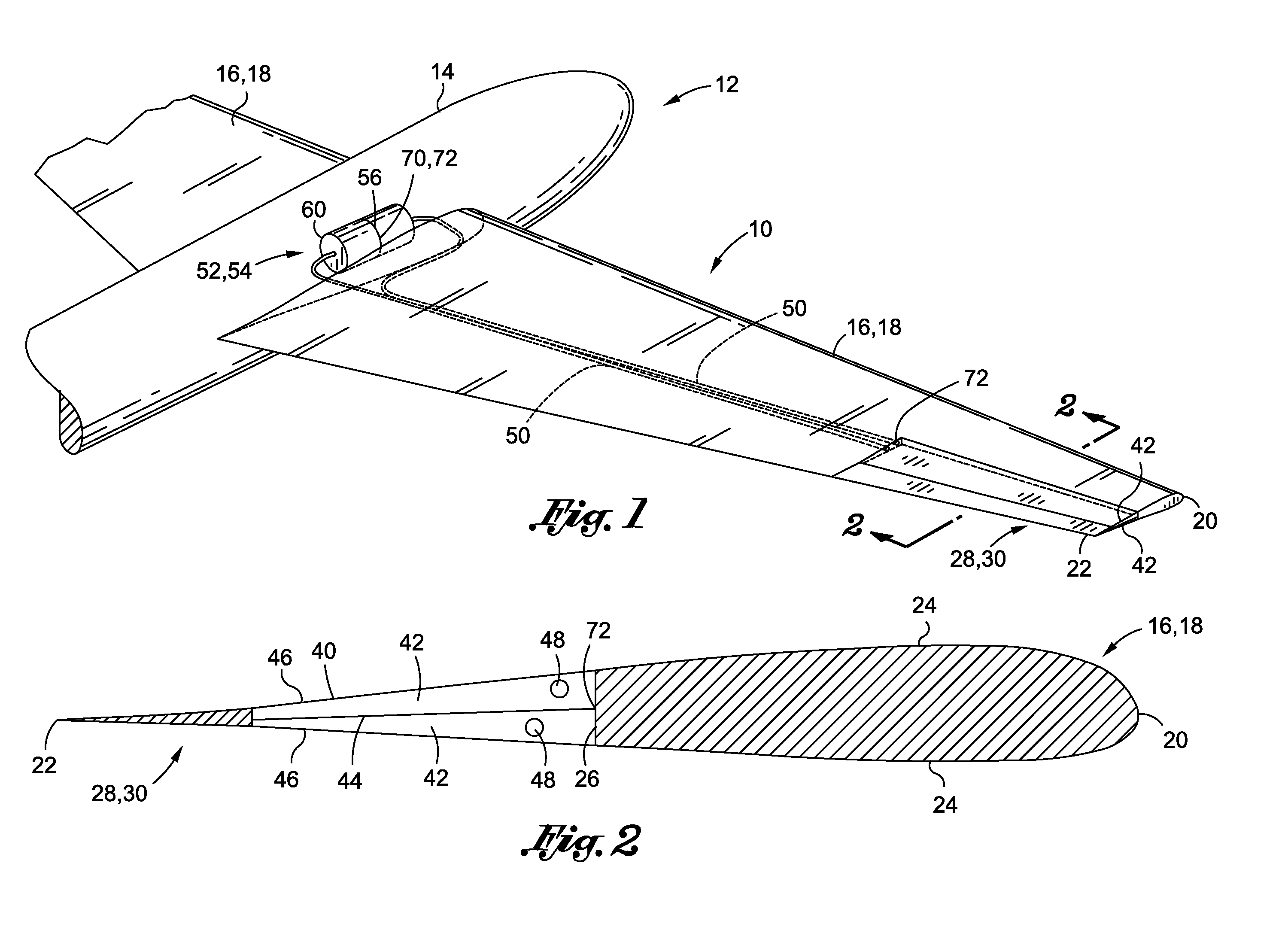 Pneumatic control system for aerodynamic surfaces