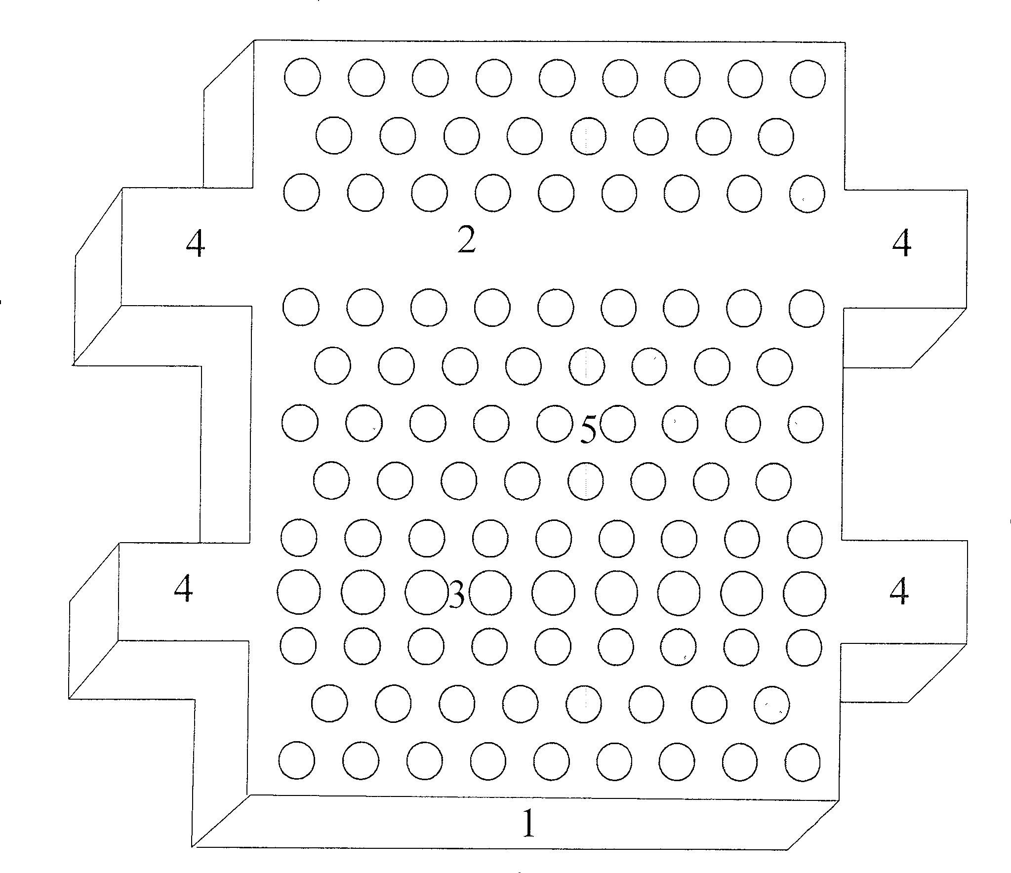 Integrated photon crystal double waveguide back coupling fluid refractive index sensor