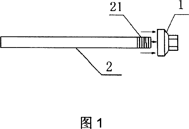 Steel bar anchoring device and construction method thereof